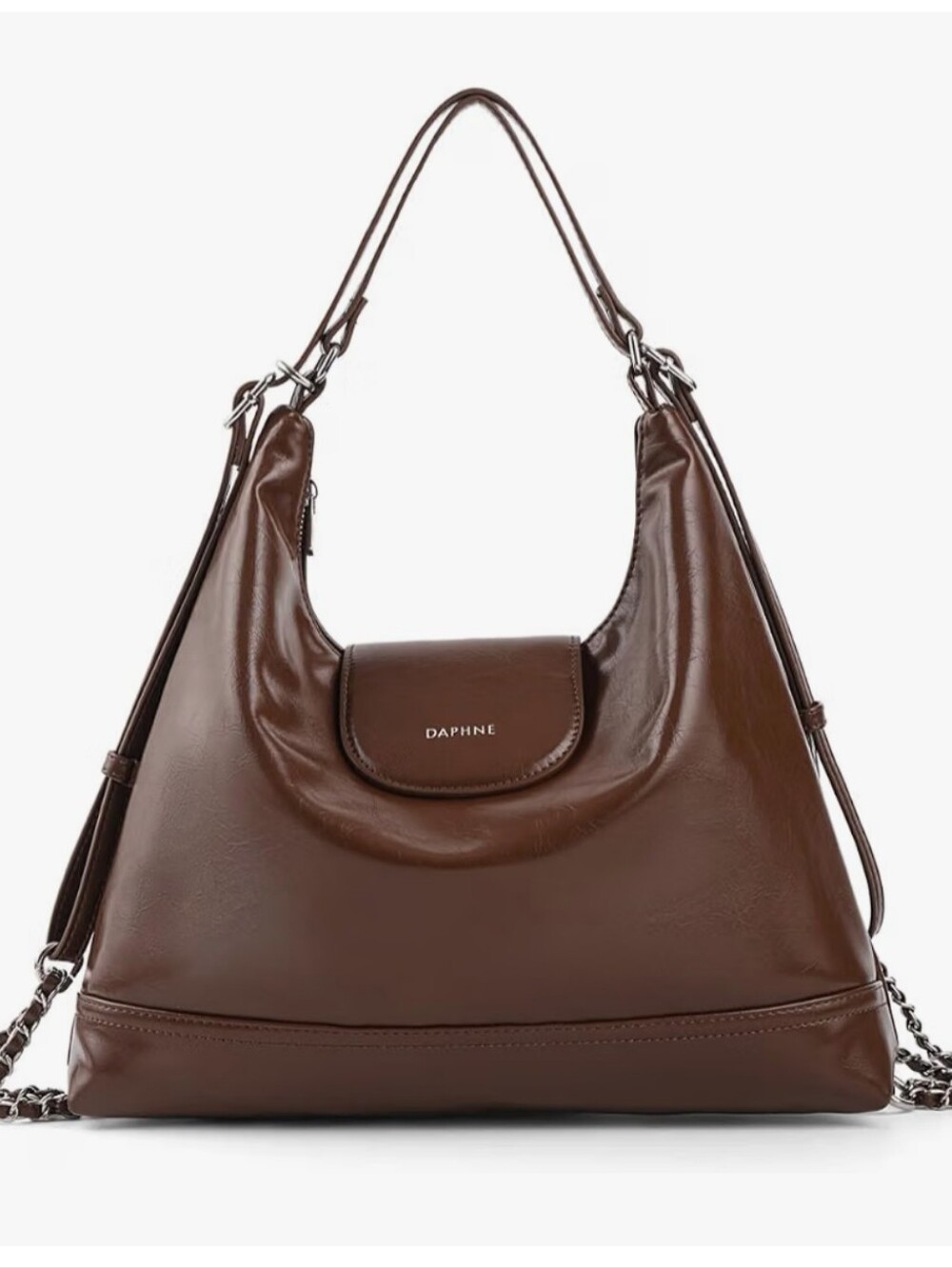 Brown Leather Shoulder Bag - Sleek Women’s Hobo